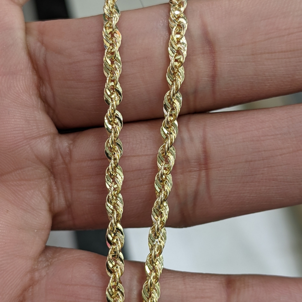 10kt Real Gold Rope Chain - Picture 5 of 9